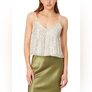 Lucky Brand Women's Sequin Mini Top